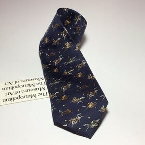 NWT 2003 Metro Museum Mounted Soldier Tie Navy